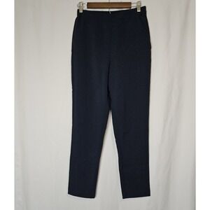 Navy Pants 28x27 Quiet Luxury Minimalist Stretch‎ Trousers Workwear Businesscore